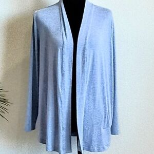Talbots Light Blue Open-Front Cardigan